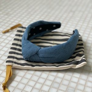 Lele Sadoughi DENIM KNOTTED HEADBAND (brand new)